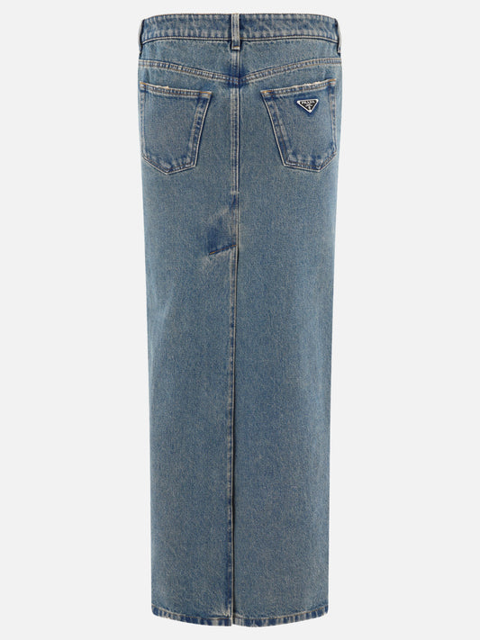 Long skirts 100% cotton  Blue - Prada Women | PLP | VIETTI Online Store | 2
