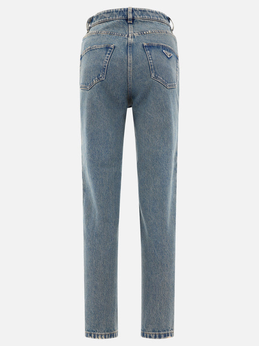 Straight-leg jeans 100% cotton  Light blue - Prada Women | PLP | VIETTI Online Store | 2
