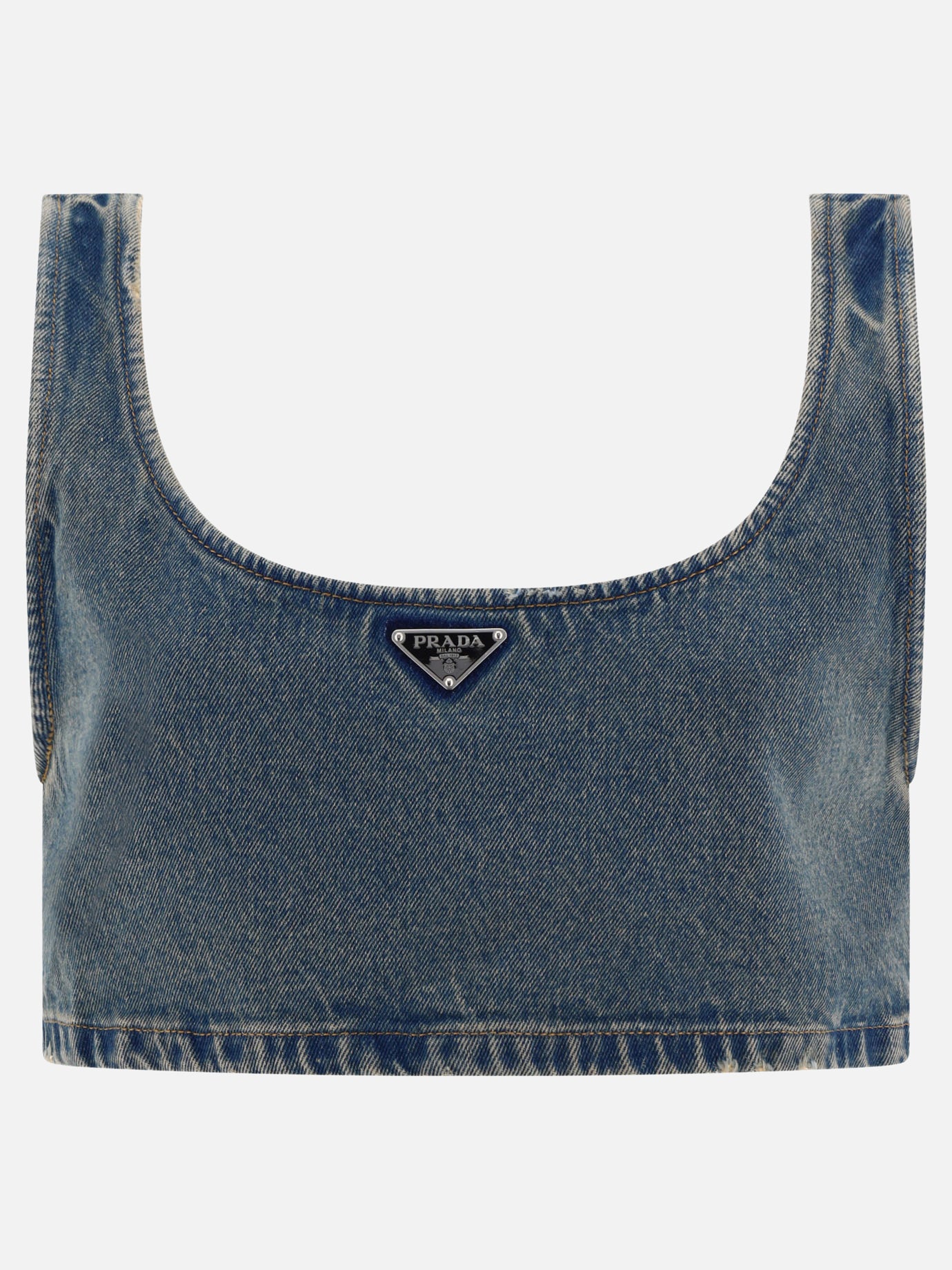 Crop tops 100% cotton  Blue - Prada Women | PDP | VIETTI Online Store | Zoom-Modal
