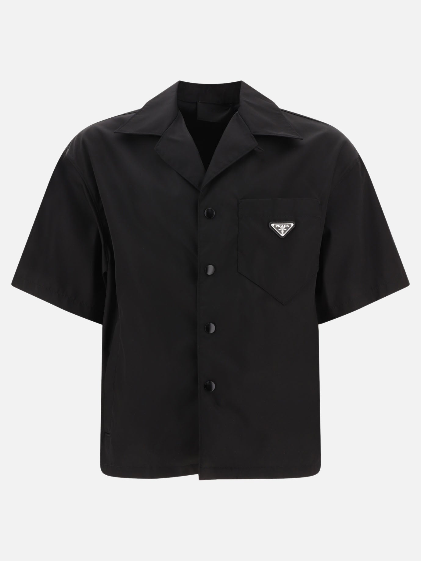 Casual shirts 100% recycled nylon  Black - Prada Men | PDP | VIETTI Online Store | Zoom-Modal
