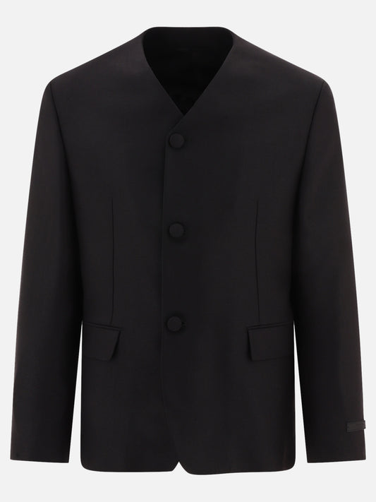 Blazers 88% wool 12% merino wool  Black - Prada Men | PLP | VIETTI Online Store 
