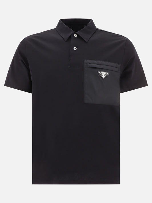 Polo shirts with buttons 92% cotton 8% elastane  Black - Prada Men | PLP | VIETTI Online Store 
