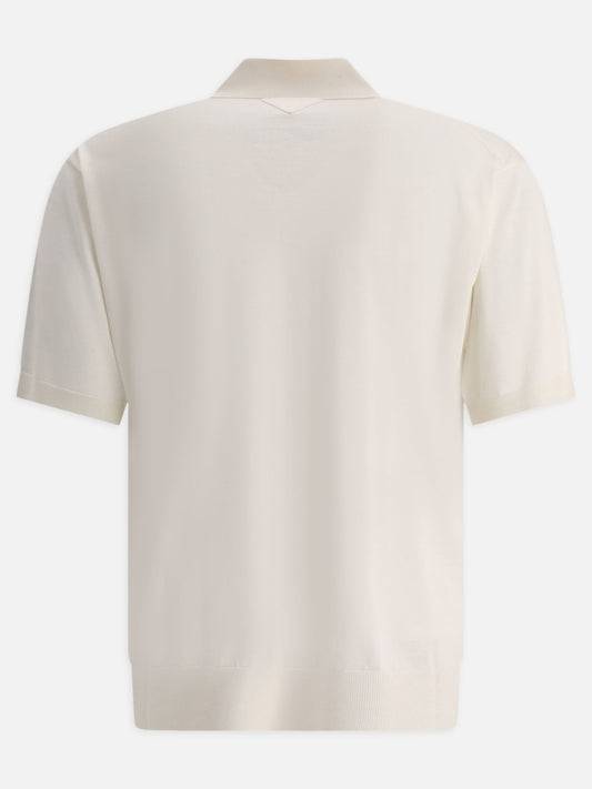 Polo shirts with buttons 100% recycled silk  White - Prada Men | PLP | VIETTI Online Store | 2
