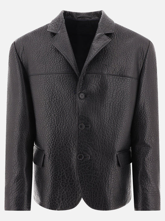 Leather jackets 100% lamb leather  Black - Prada Men | PLP | VIETTI Online Store 
