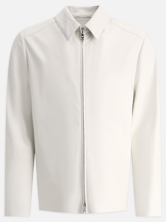 Leather jackets 100% leather  White - Prada Men | PLP | VIETTI Online Store 
