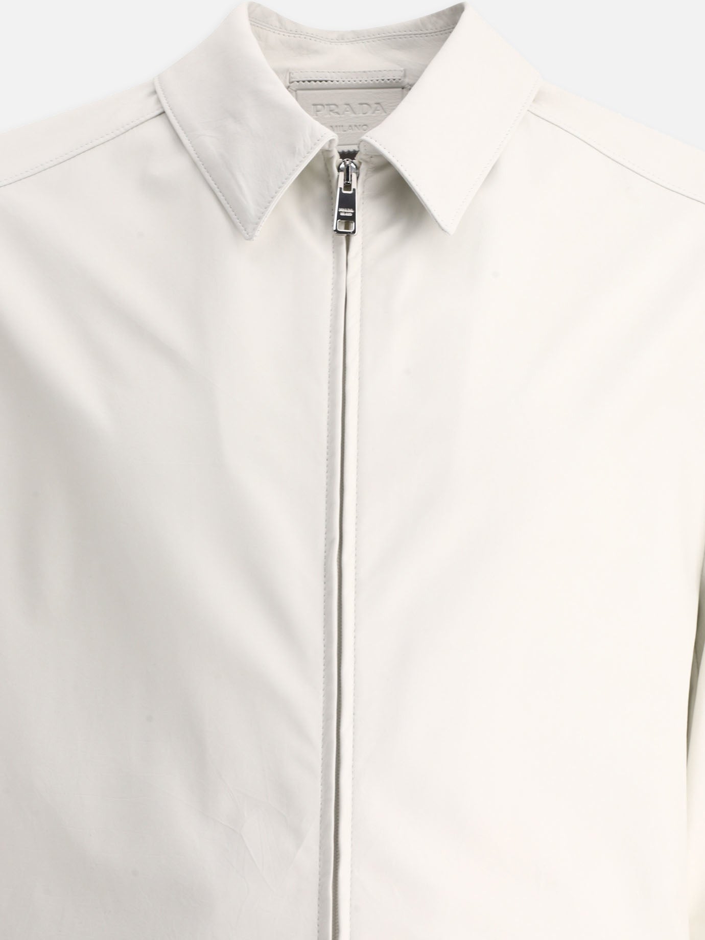 Leather jackets 100% leather  White - Prada Men | PDP | VIETTI Online Store | Zoom-Modal_3
