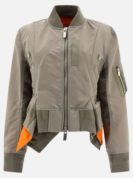 Bomber jackets 100% nylon  Green - Sacai Women | PLP | VIETTI Online Store 
