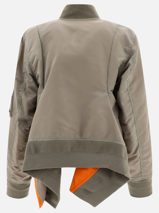 Bomber jackets 100% nylon  Green - Sacai Women | PLP | VIETTI Online Store | 2

