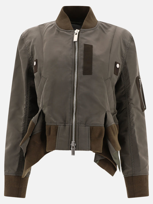 Bomber jackets 100% nylon  Green - Sacai Women | PLP | VIETTI Online Store 
