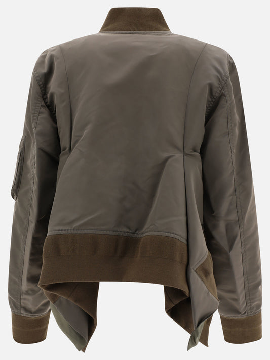Bomber jackets 100% nylon  Green - Sacai Women | PLP | VIETTI Online Store | 2
