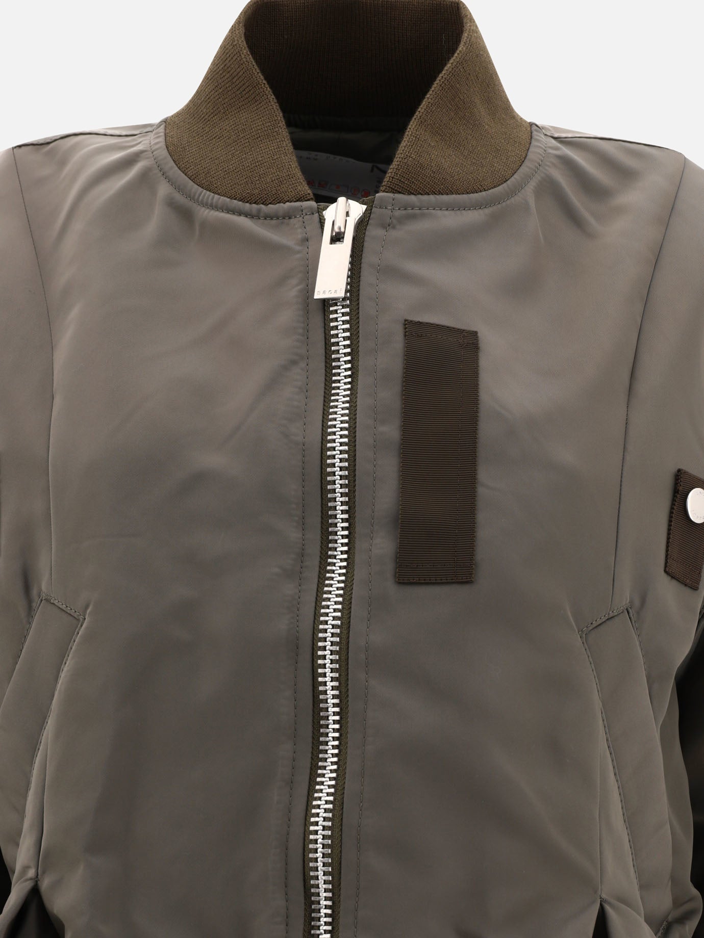 Bomber jackets 100% nylon  Green - Sacai Women | PDP | VIETTI Online Store | thumbnail_3