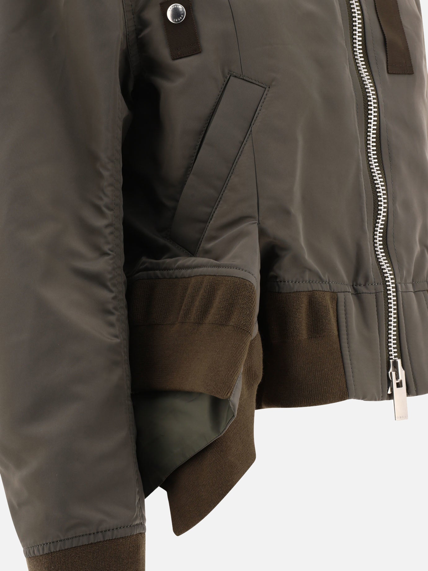 Bomber jackets 100% nylon  Green - Sacai Women | PDP | VIETTI Online Store | Zoom-Modal_4
