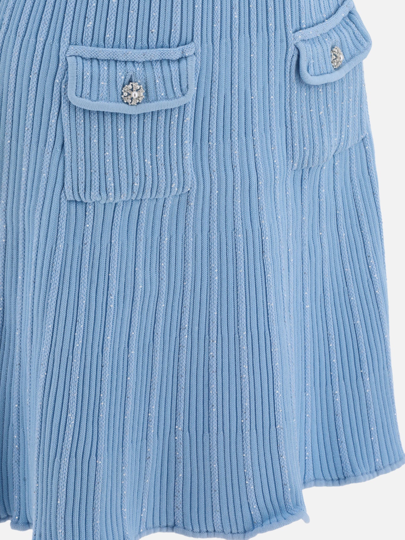 Mini dresses 58% viscose 41% polyamide 1% elastane  Light blue - Self-portrait Women | PDP | VIETTI Online Store | Zoom-Modal_4
