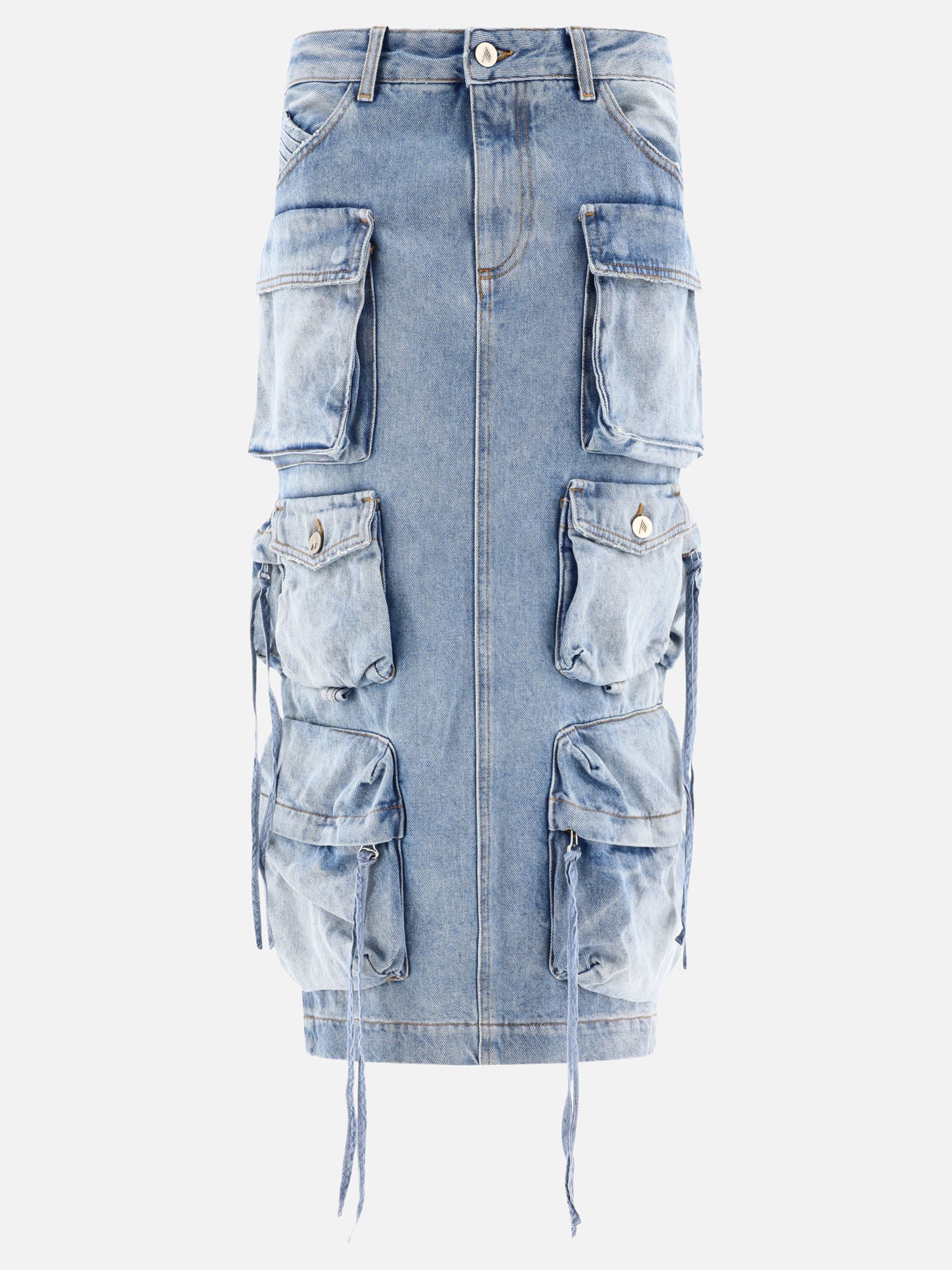 Midi skirts 100% cotton  Blue - The Attico Women | PDP | VIETTI Online Store | Zoom-Modal
