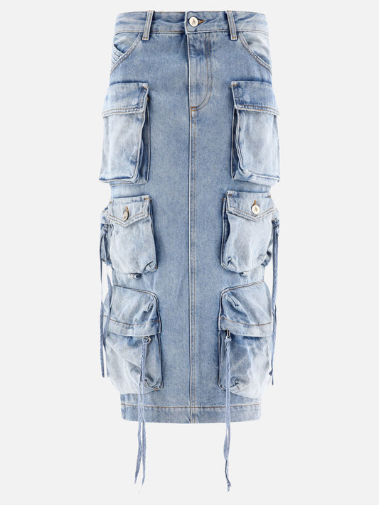 Midi skirts 100% cotton  Blue - The Attico Women | PLP | VIETTI Online Store 
