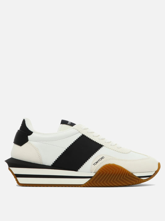 Low top sneakers 60% calf leather 40% polyamide - 100% rubber  White - Tom Ford Men | PLP | VIETTI Online Store 
