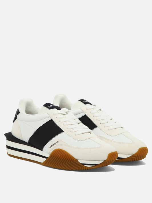 Low top sneakers 60% calf leather 40% polyamide - 100% rubber  White - Tom Ford Men | PLP | VIETTI Online Store | 2
