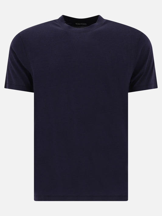 Crewneck t-shirts Solid colour  Blue - Tom Ford Men | PLP | VIETTI Online Store 
