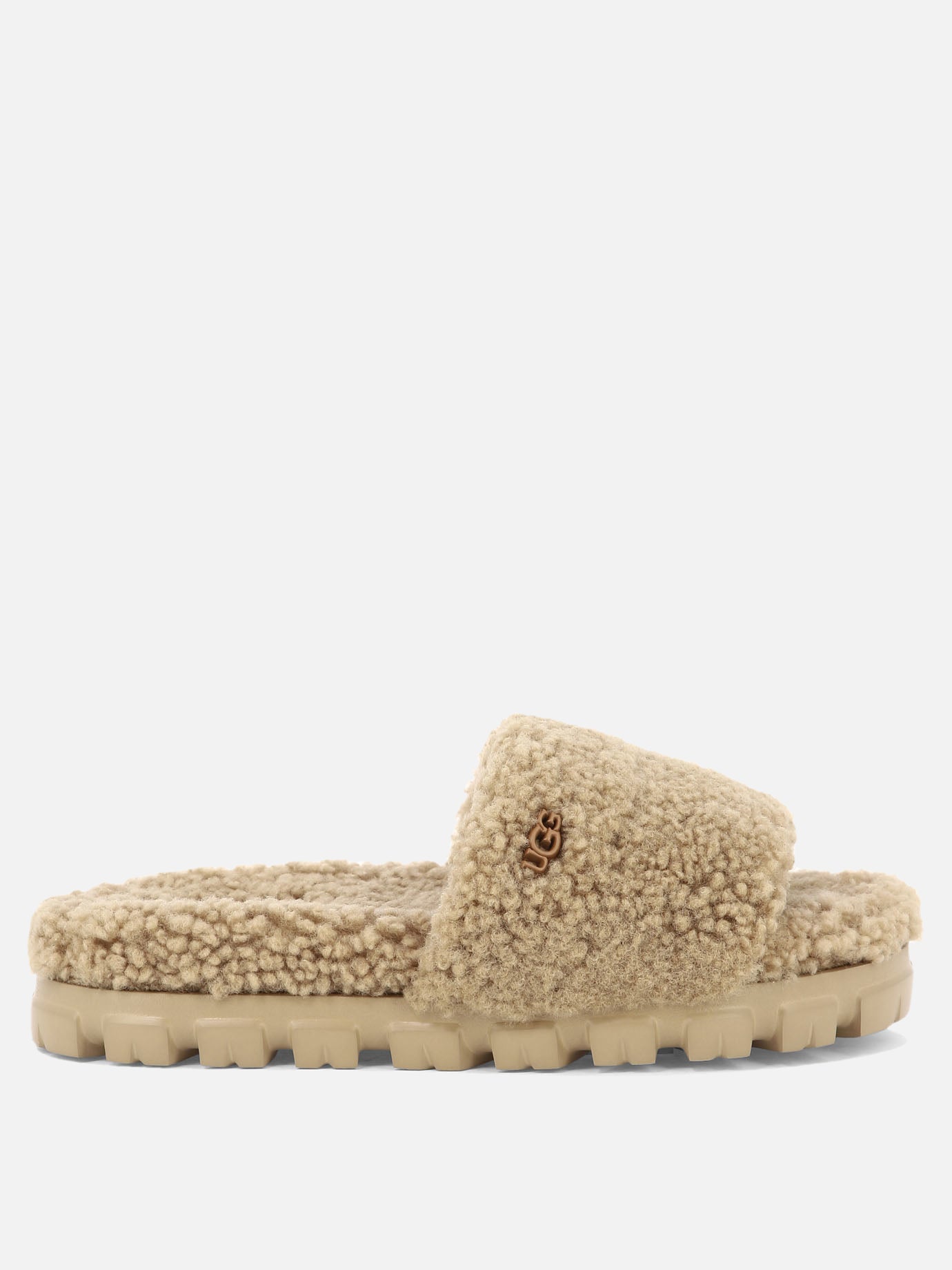 Flat sandals 100% shearling - 100% EVA  Beige - Ugg Women | PDP | VIETTI Online Store | Zoom-Modal
