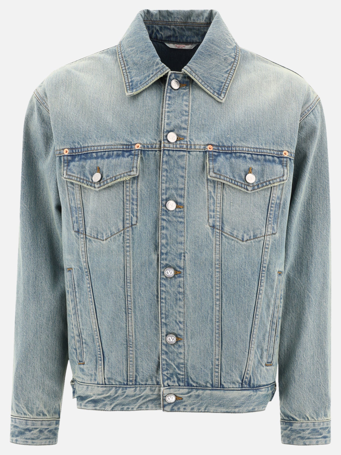 Denim jackets 100% cotton  Light blue - Valentino Men | PDP | VIETTI Online Store | thumbnail