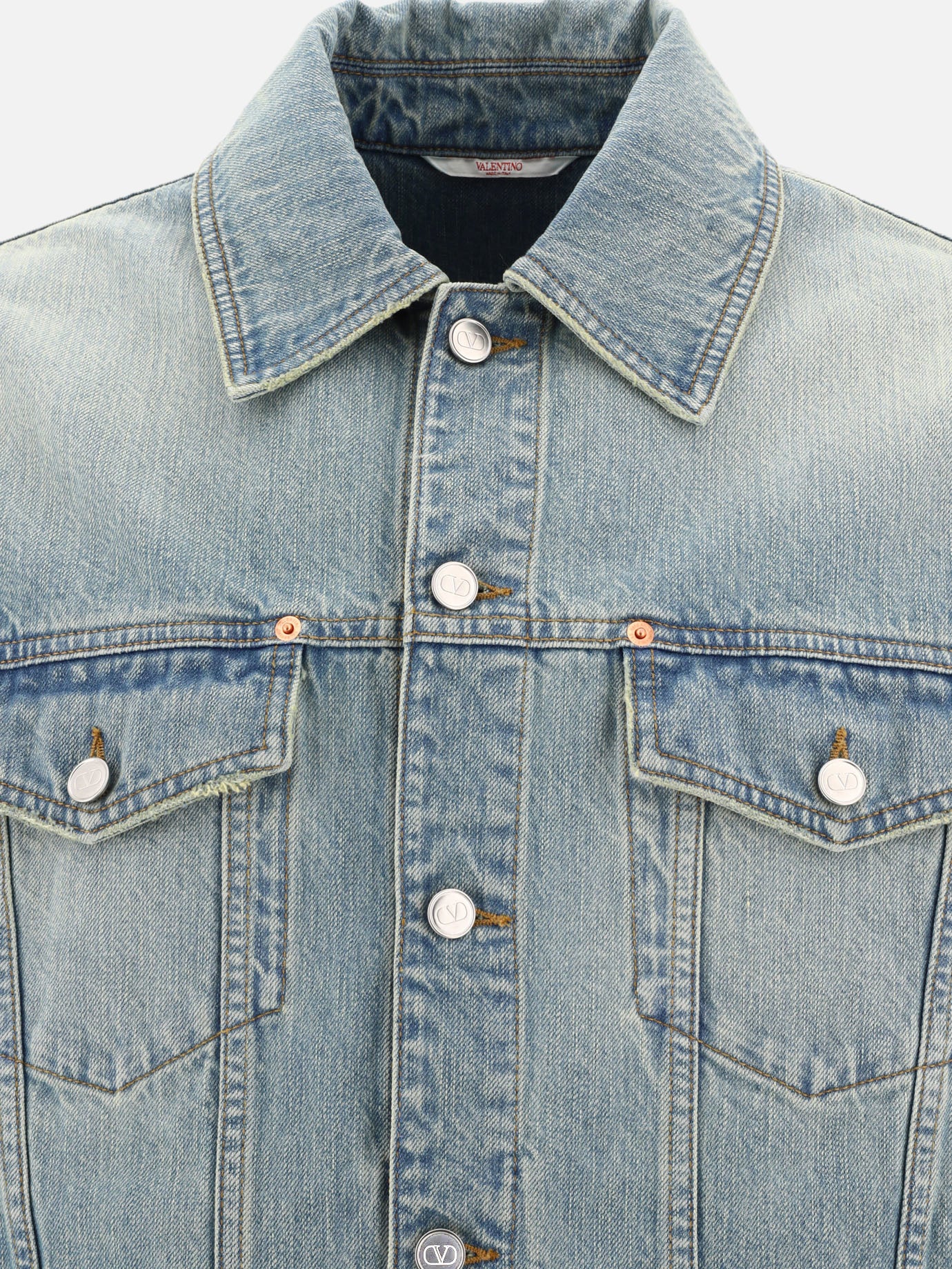 Denim jackets 100% cotton  Light blue - Valentino Men | PDP | VIETTI Online Store | thumbnail_3