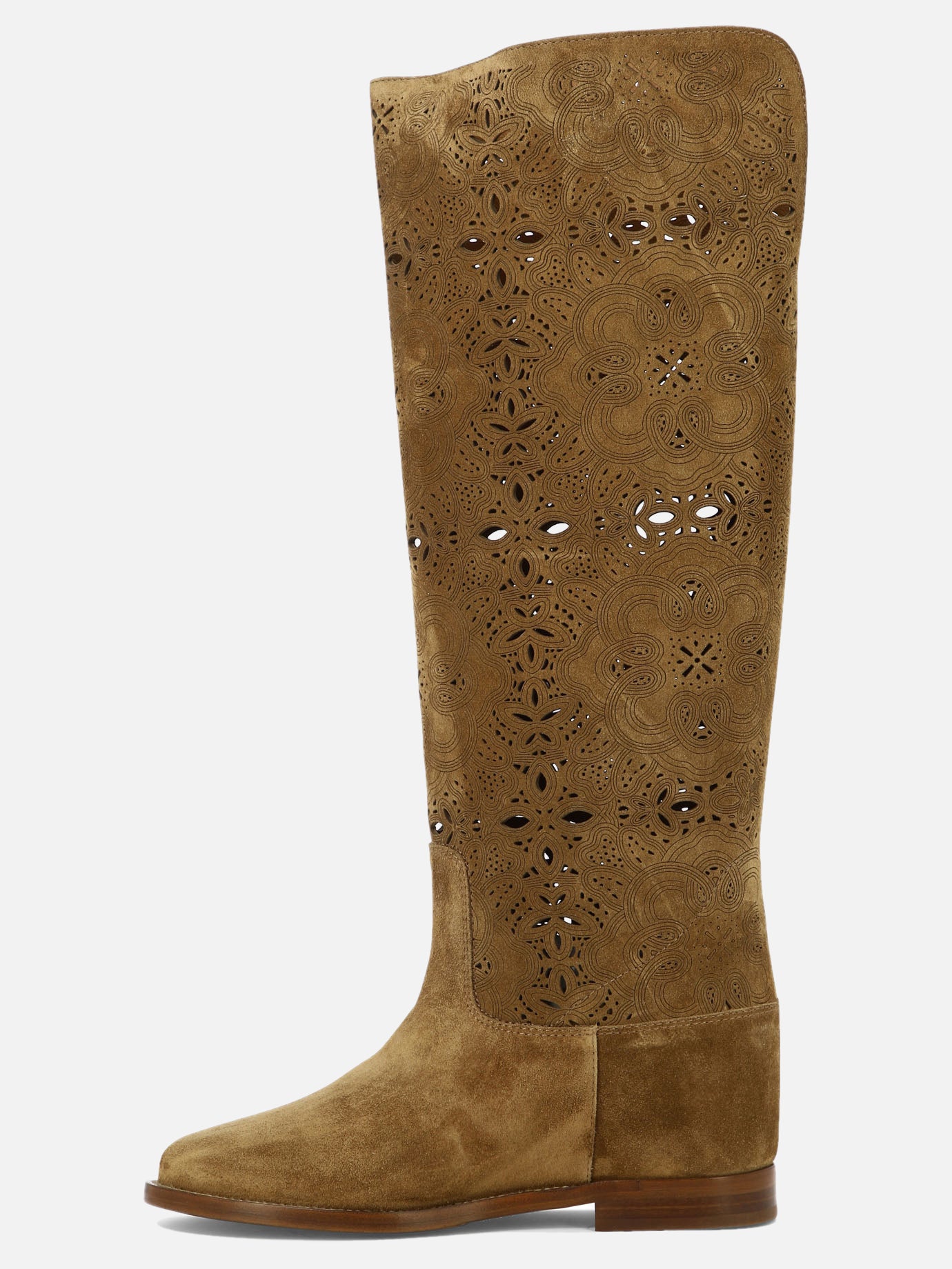 Knee-high 100% suede - 100% leather  Beige - Via Roma 15 Women | PDP | VIETTI Online Store | Zoom-Modal_3
