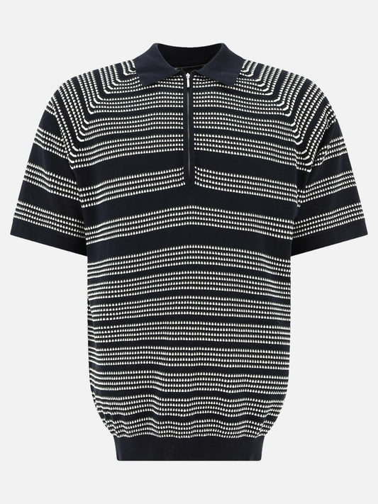 Half-zip jacquard polo shirt