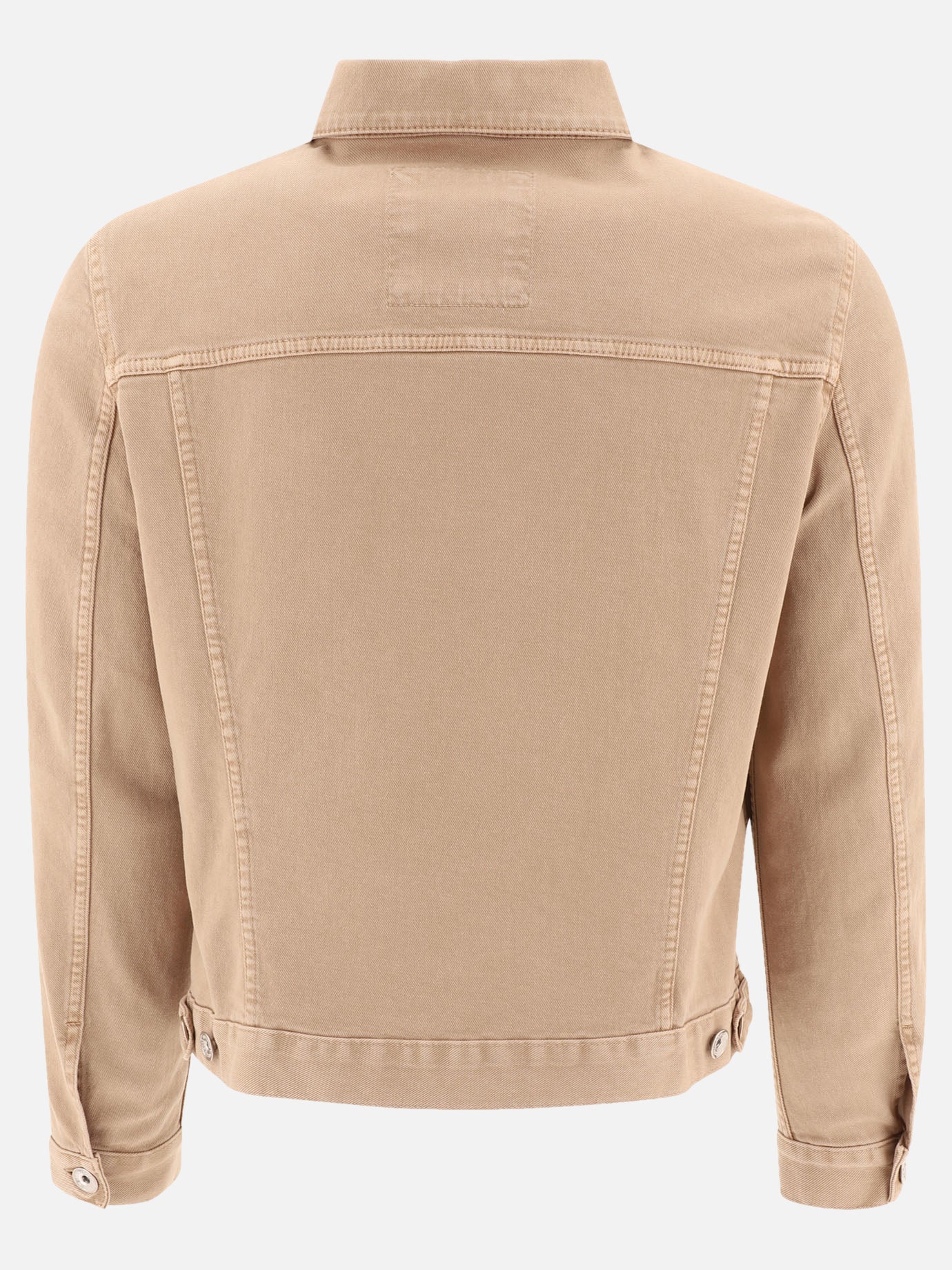Denim jackets Solid colour  Beige - Brunello Cucinelli Men | PDP | VIETTI Online Store | Zoom-Modal_2
