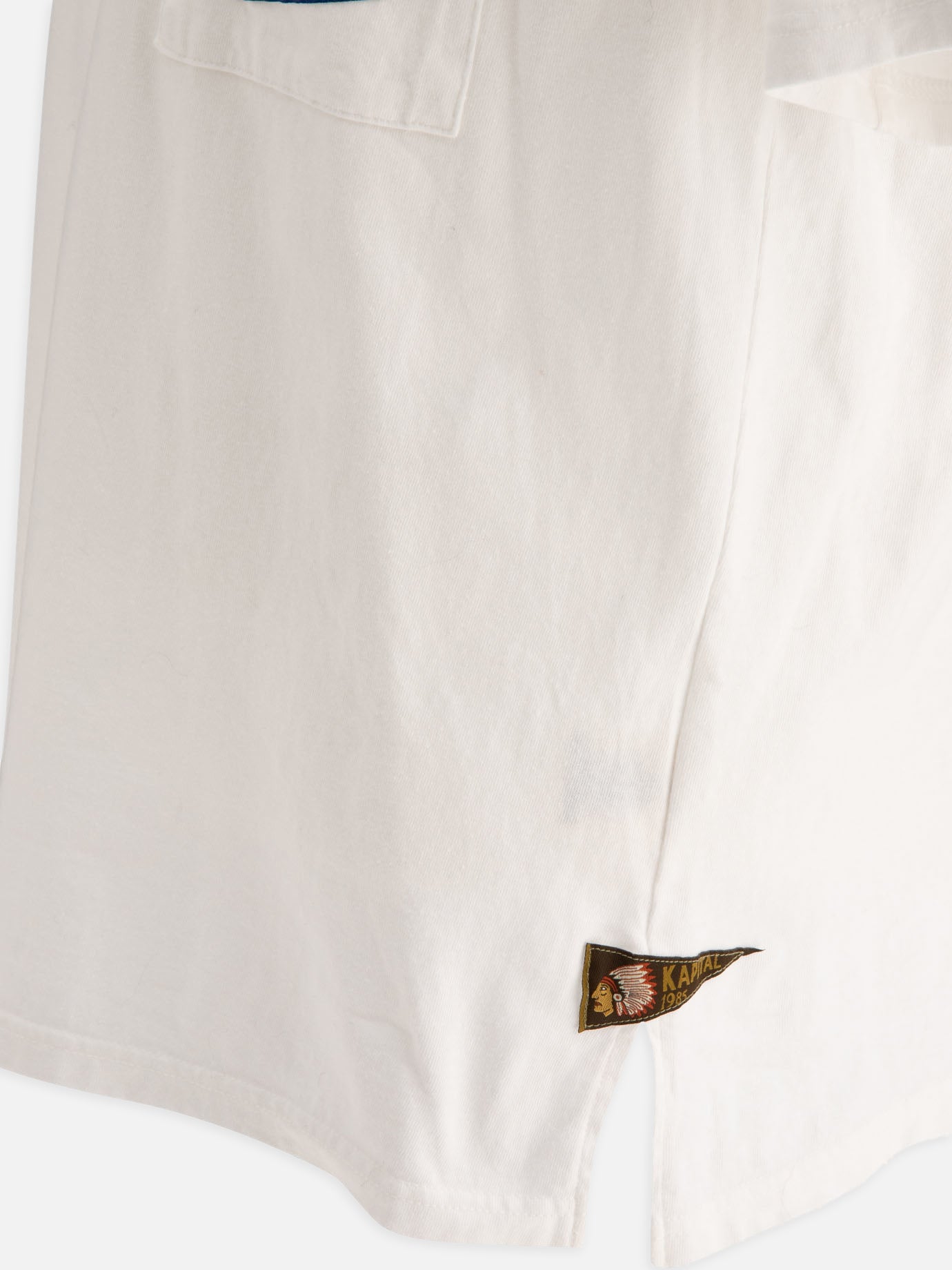 Crewneck t-shirts Solid colour  White - KAPITAL Men | PDP | VIETTI Online Store | Zoom-Modal_4
