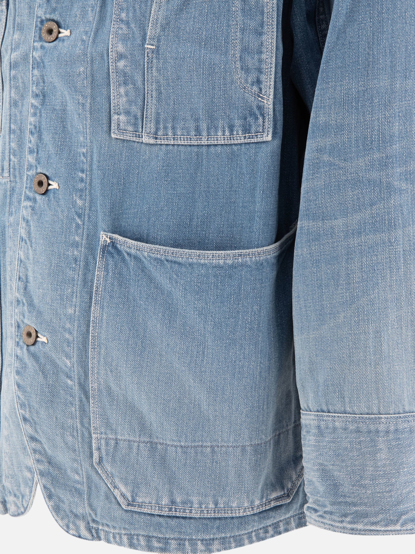 Denim jackets Solid colour  Light blue - KAPITAL Men | PDP | VIETTI Online Store | thumbnail_4