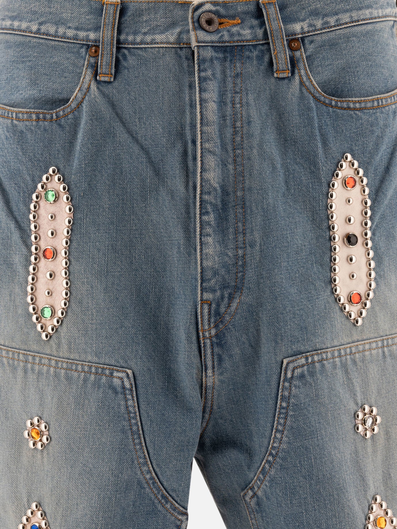 KAPITAL "Studs Remake" shorts Light blue