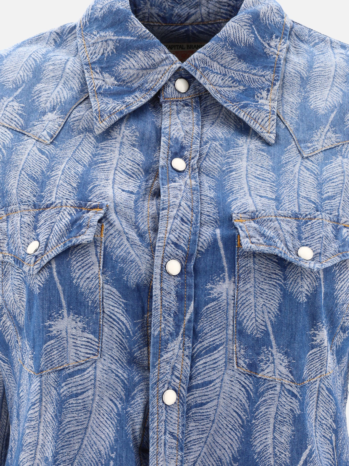 KAPITAL "Magpie" western shirt Light blue