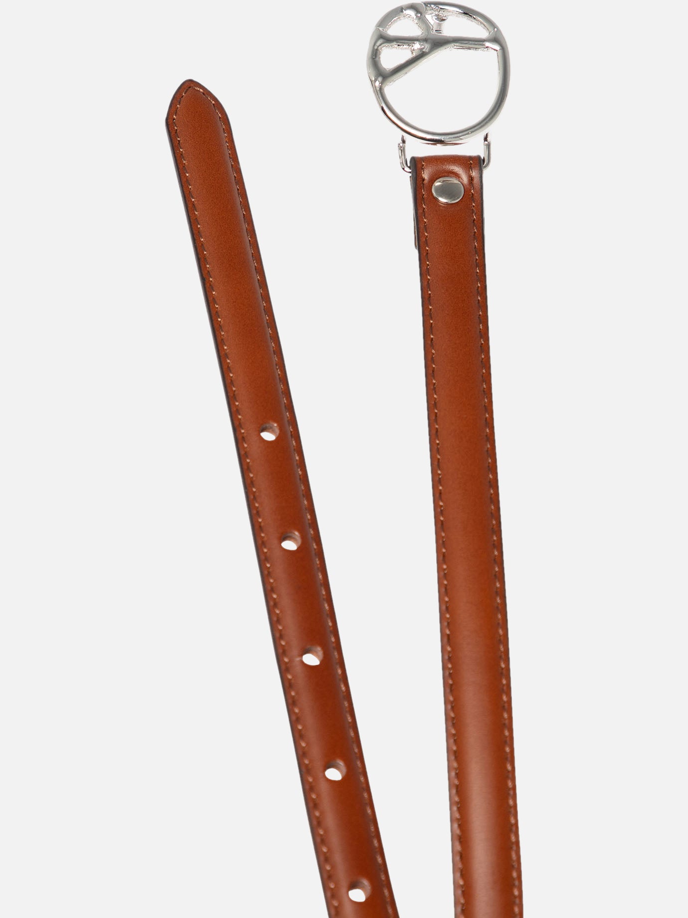 Needles "Peace Buckle Narrow" belt Brown