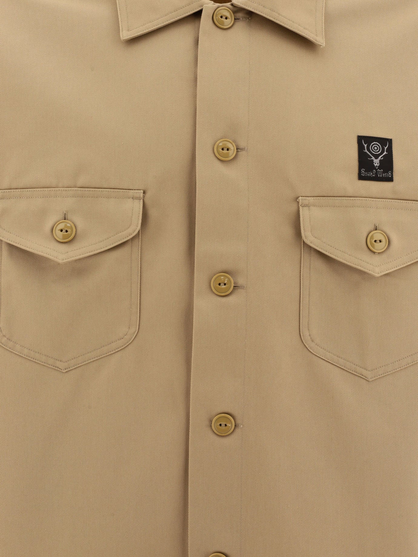 South2 West8 "Smokey" shirt Beige