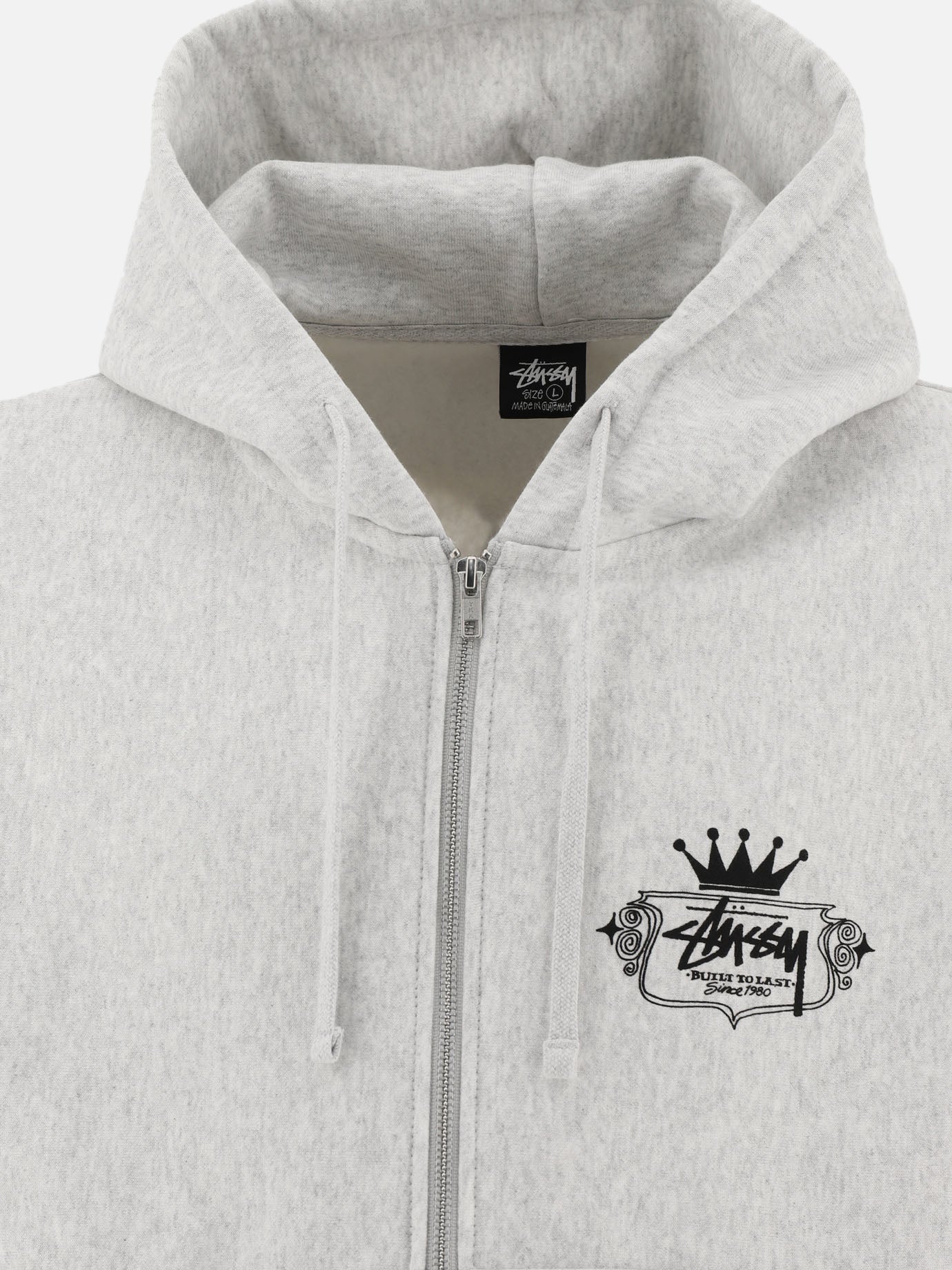 "Built to last" zippered hoodie