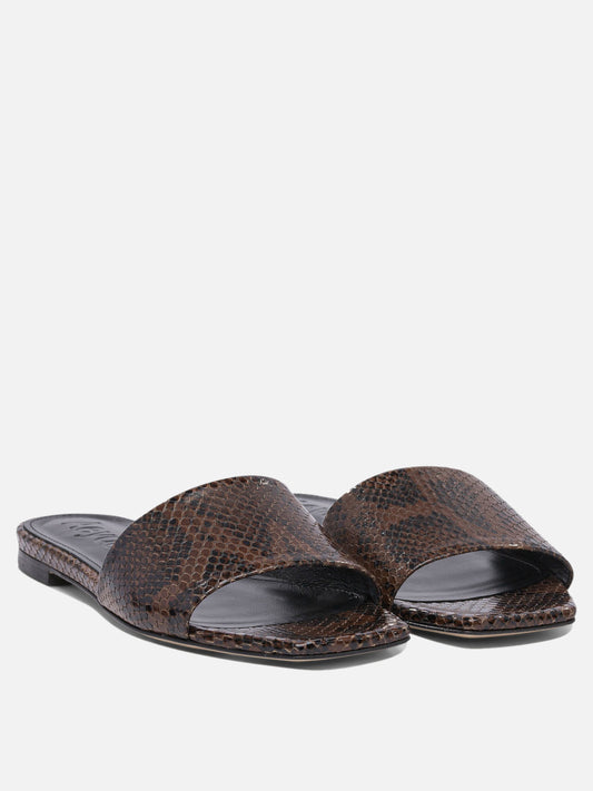 Flat sandals 100% goat leather - 100% cow leather  Brown - Aeyde Women | PDP | VIETTI Online Store | 2
