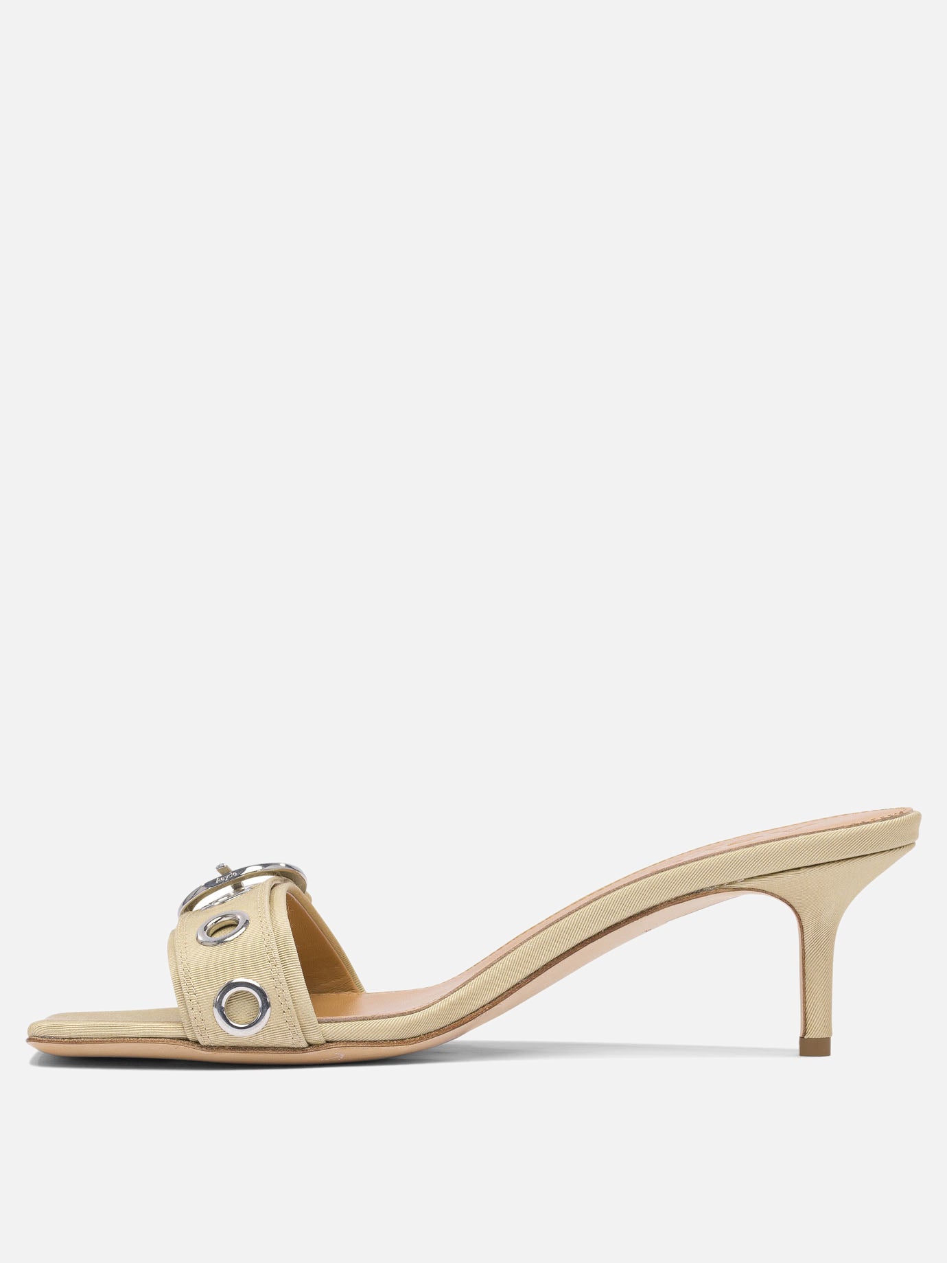 Heeled sandals 100% grosgrain - 100% cow leather  Beige - Aeyde Women | PDP | VIETTI Online Store | thumbnail_3