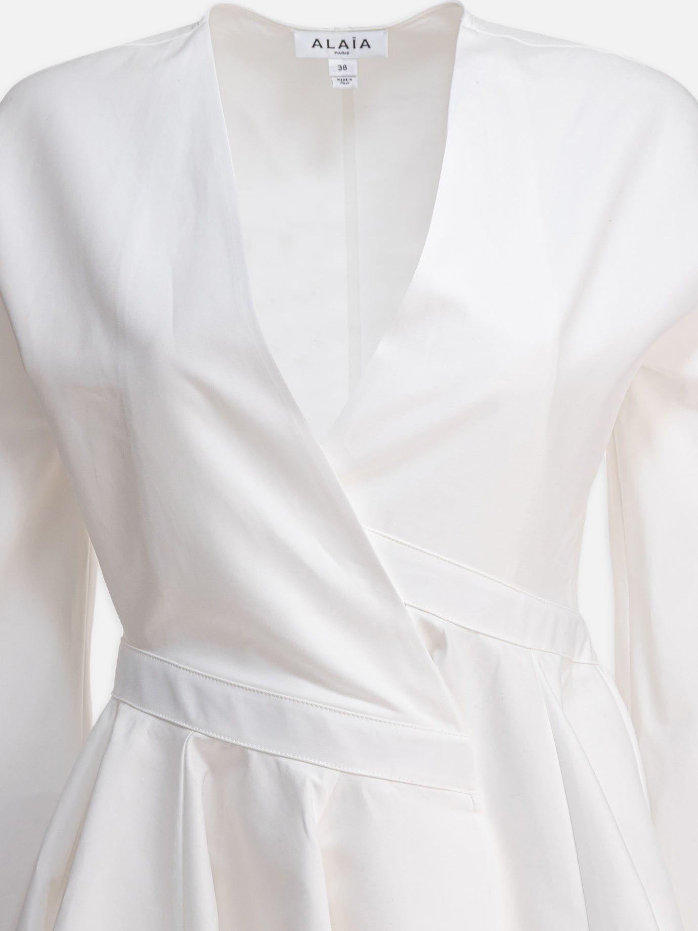 Alaïa Asymmetric short dress 11656783_38 White thumbnail_3