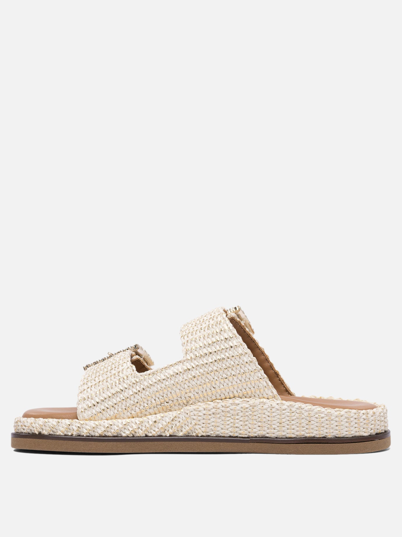 Flat sandals 100% rafia - 100% rubber  White - Alibi Women | PDP | VIETTI Online Store | Zoom-Modal_3
