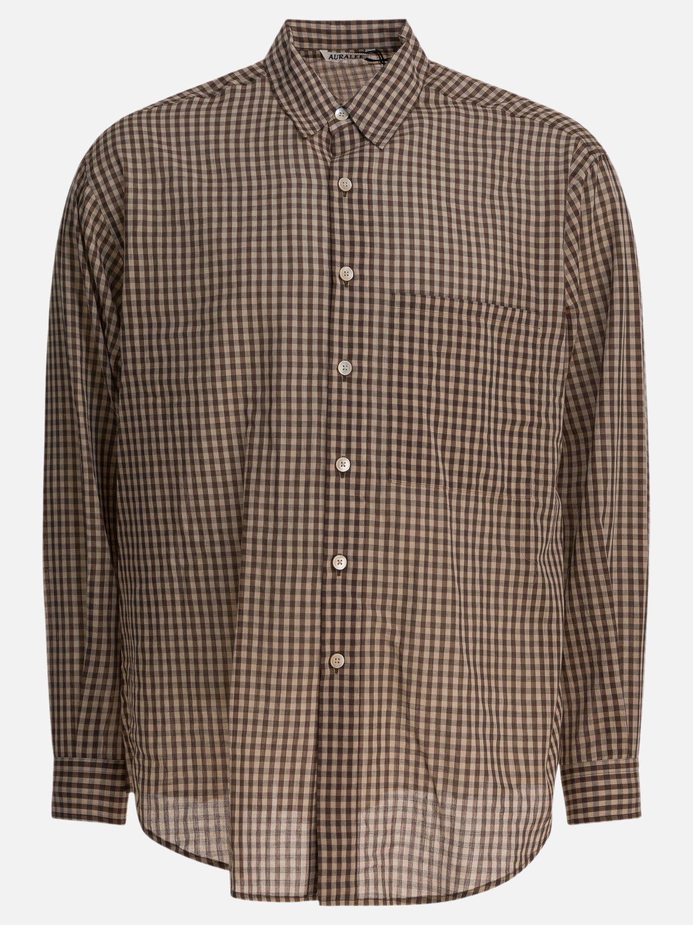 Casual shirts Gingham  Brown - Auralee Men | PDP | VIETTI Online Store | Zoom-Modal
