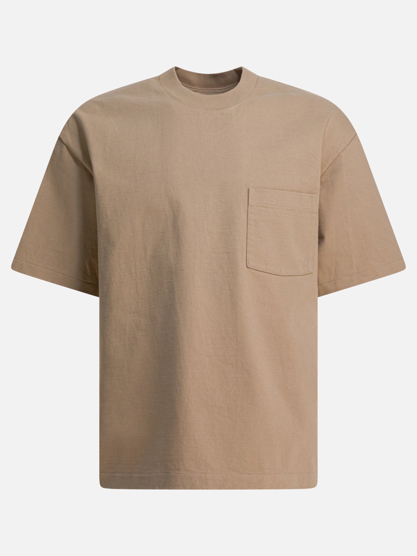 Crewneck t-shirts Solid colour  Beige - Auralee Men | PDP | VIETTI Online Store | thumbnail