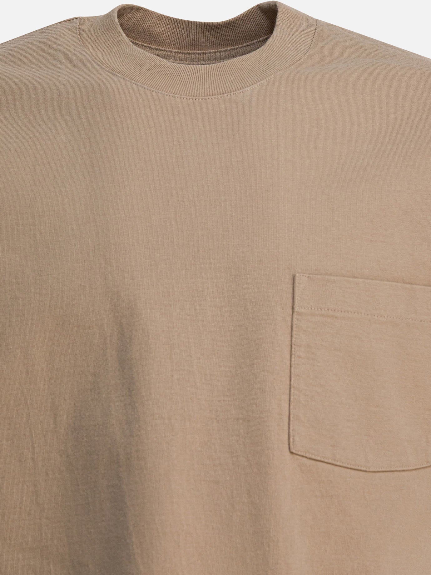 Crewneck t-shirts Solid colour  Beige - Auralee Men | PDP | VIETTI Online Store | thumbnail_3