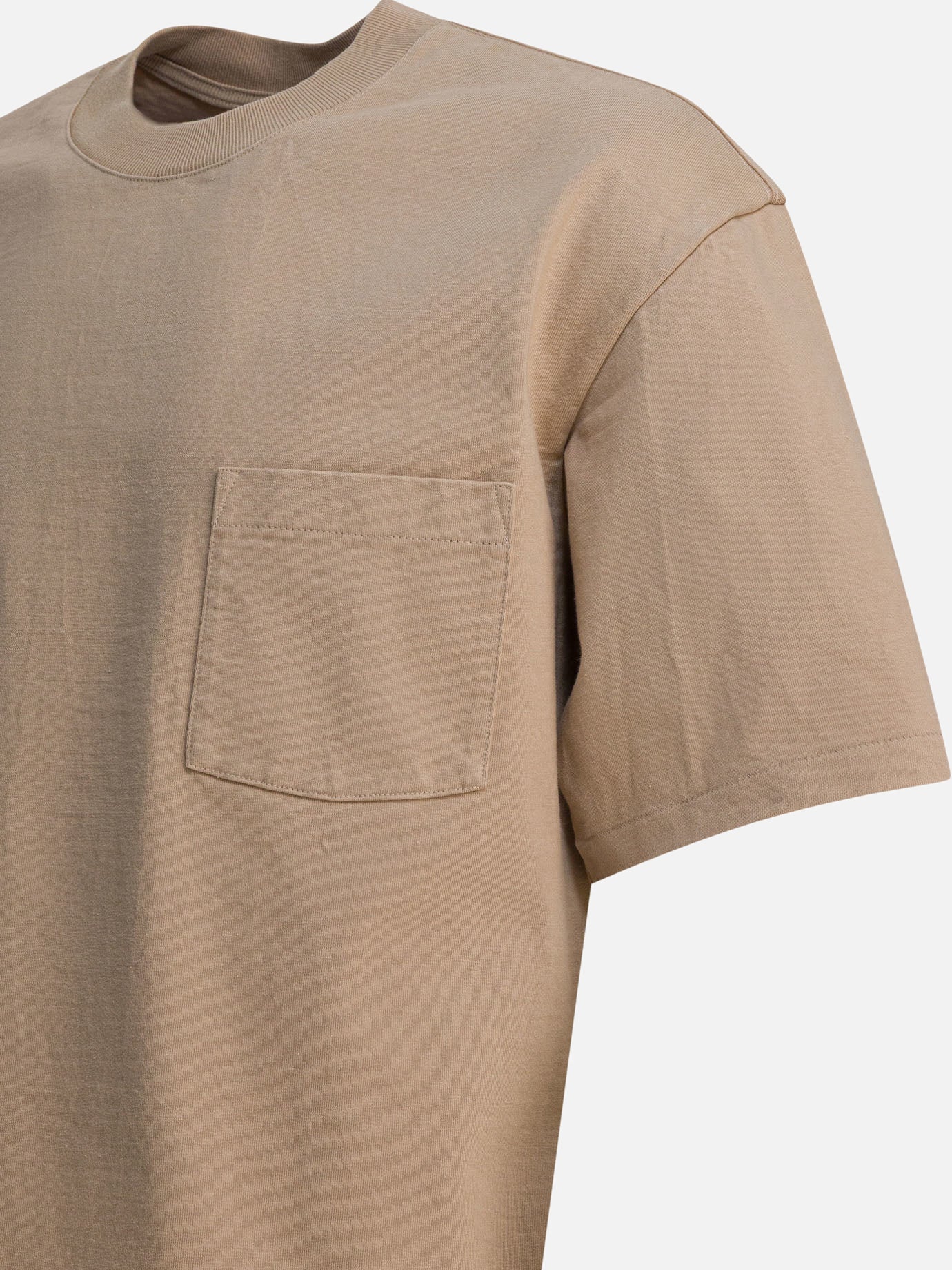 Crewneck t-shirts Solid colour  Beige - Auralee Men | PDP | VIETTI Online Store | thumbnail_4