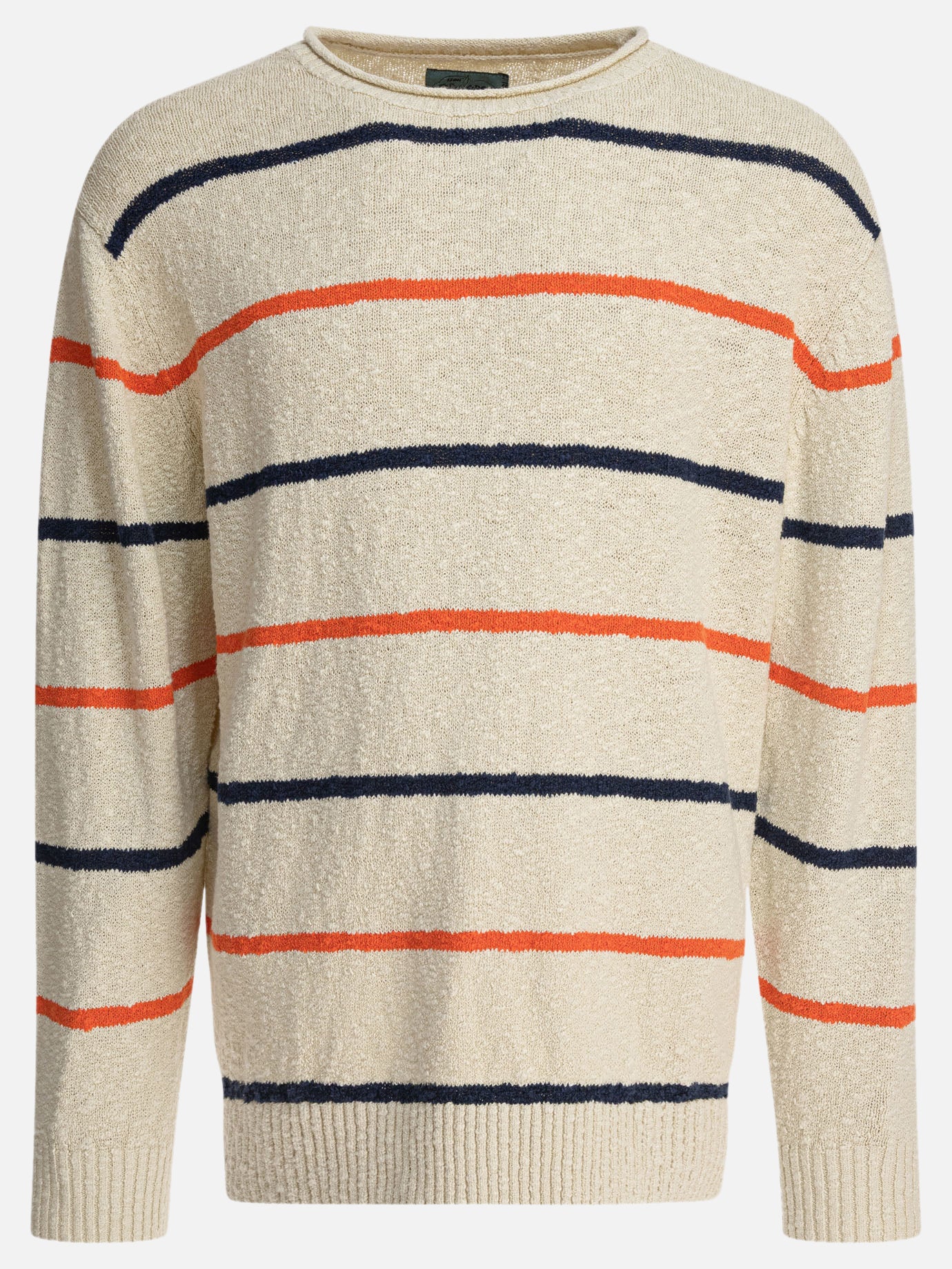 Crewneck sweaters Striped  White - Beams Plus Men | PDP | VIETTI Online Store | Zoom-Modal
