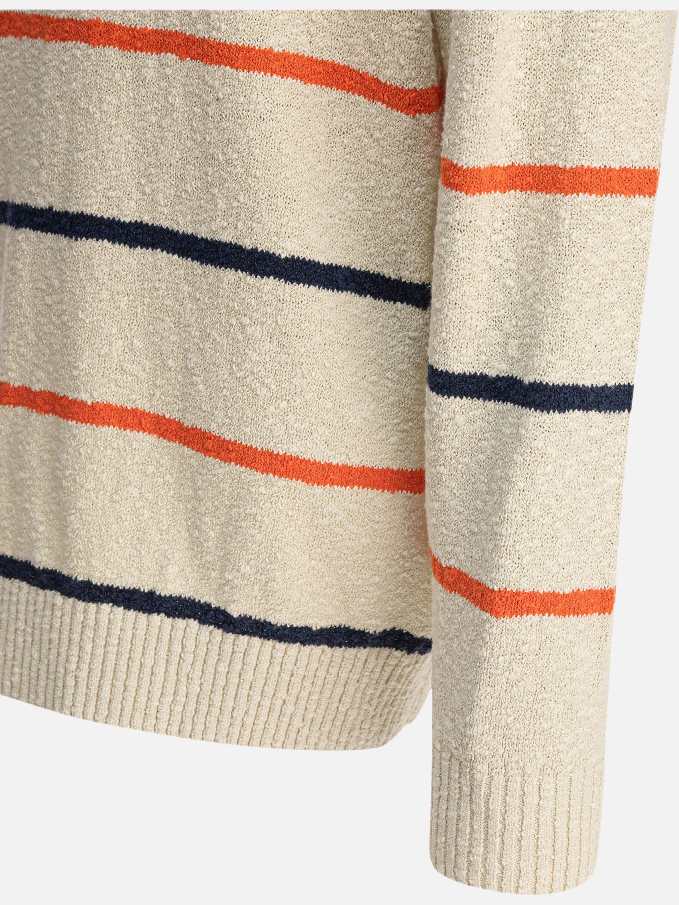 Crewneck sweaters Striped  White - Beams Plus Men | PDP | VIETTI Online Store | Zoom-Modal_4
