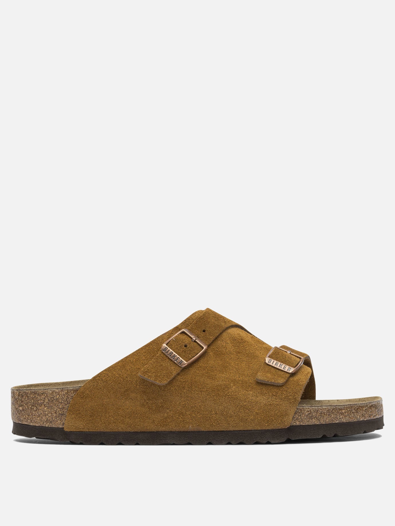Slides 100% suede - 100% EVA  Brown - Birkenstock Men | PDP | VIETTI Online Store | thumbnail