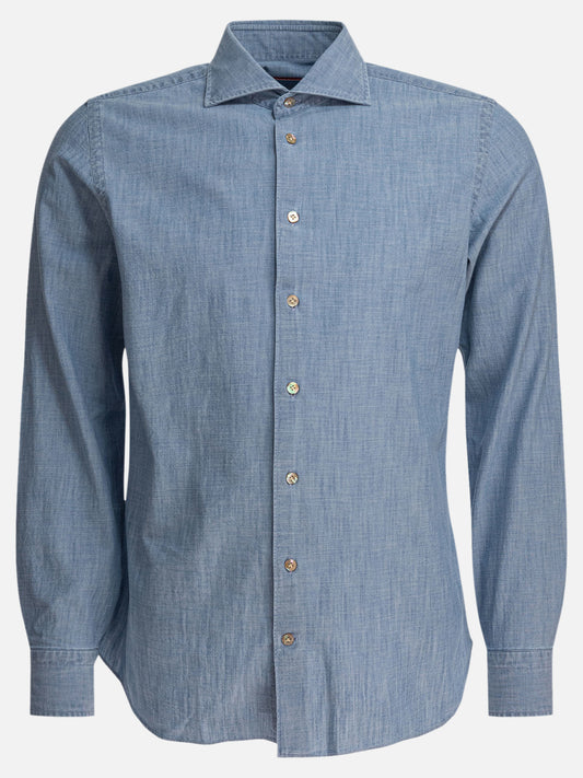 Casual shirts Solid colour  Light blue - Borriello Men | PDP | VIETTI Online Store 
