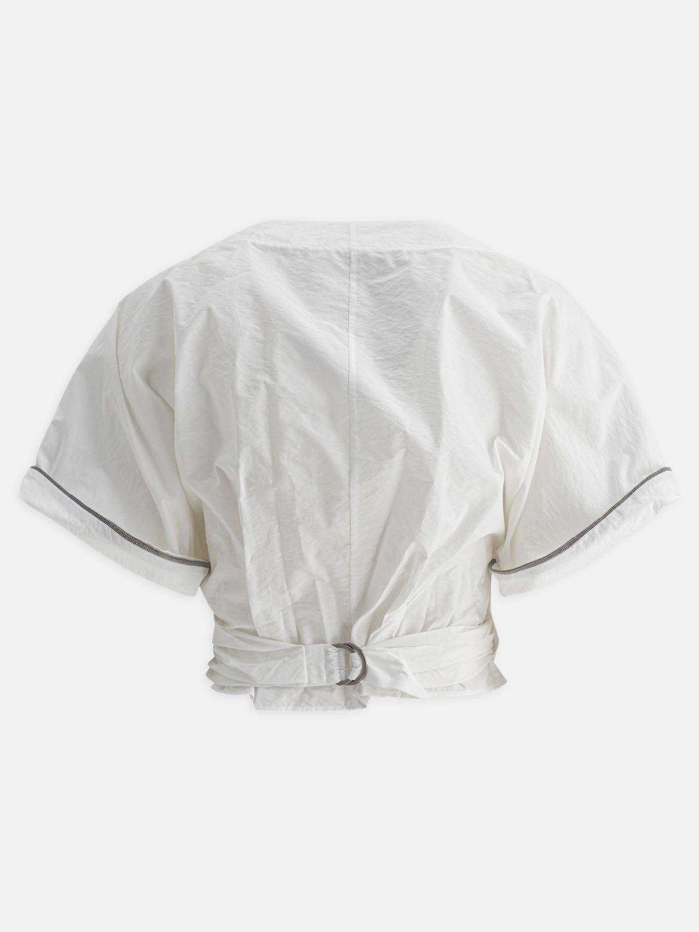 Crop tops Solid colour  White - Brunello Cucinelli Women | PDP | VIETTI Online Store | Zoom-Modal_2
