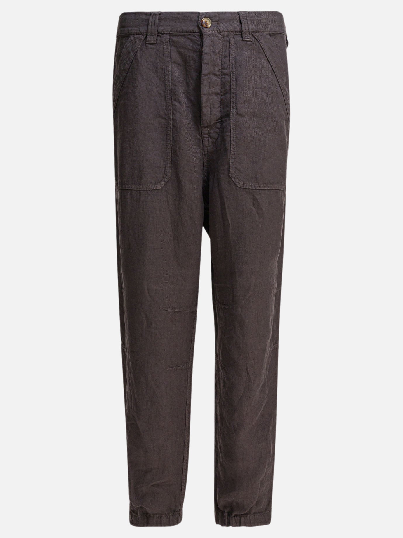 Leisure trousers Solid colour  Brown - Brunello Cucinelli Men | PDP | VIETTI Online Store | Zoom-Modal
