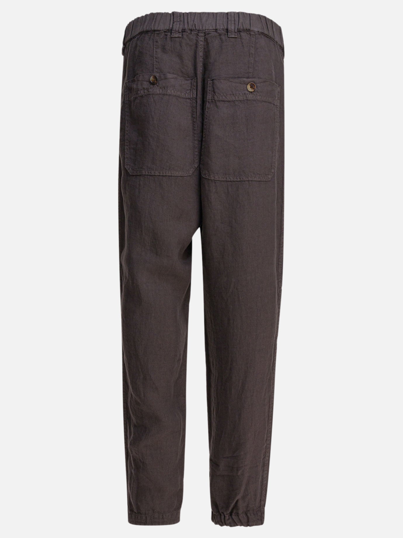 Leisure trousers Solid colour  Brown - Brunello Cucinelli Men | PDP | VIETTI Online Store | thumbnail_2
